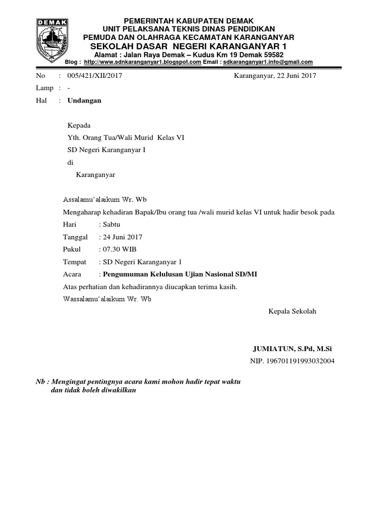 Surat Kelulusan Melawat Sekolah