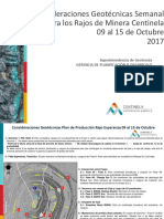 41 Consideraciones Geotécnicas Semanal Para Los Rajos de Minera Centienla 09 Al 15 de Octubre 2017