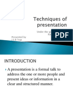 Techniques of presentation