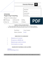 Engineering Computing Exam Paper