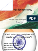 Happy Independence Day: IMI R&D Centre India Pvt. LTD Bengaluru