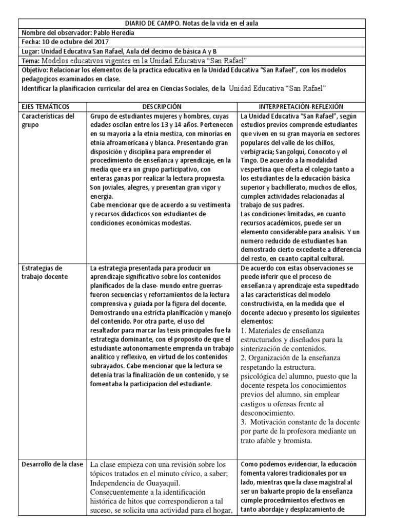 Diario de Campo