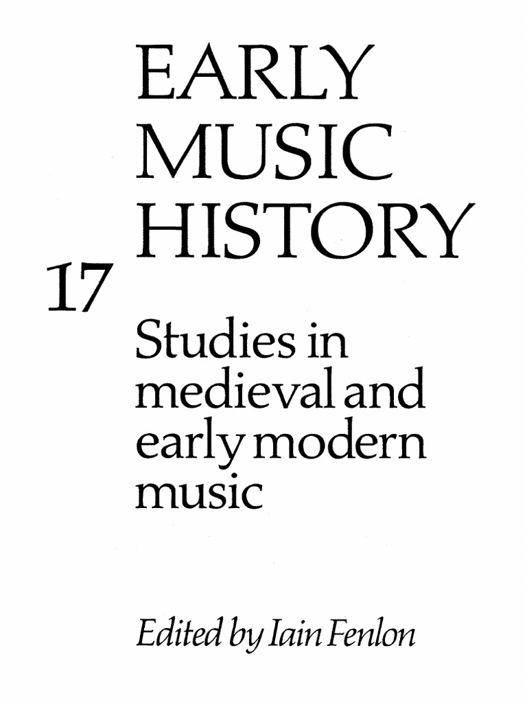 Early Music History Vol 17 1998 Pdf Gregorian Chant Religious Music