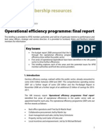 Operational Efficiency Programme: Final Report: Key Issues