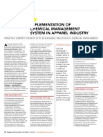 Implementation of Chemical Management System in Apparel Industry