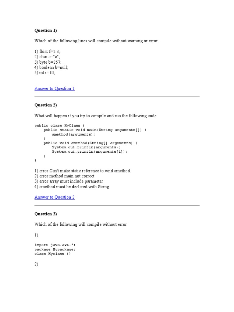 Java Compilation and Runtime Errors Guide | PDF | Teaching Methods ...