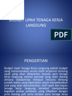 Budget Upah Tenaga Kerja Langsung