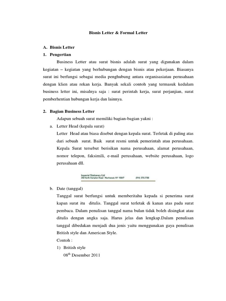 Bisnis Letter