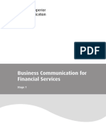 Business Communication For Financial Services