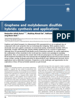 Graphene and Molybdenum Disulfide Hybrids: Synthesis and Applications