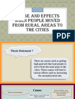 Rural to Urban Migration Causes & Effects