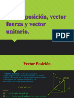 Exposicion de Vectores Posicion Fuerza y Unitario