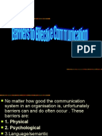 On Barriers To Communication