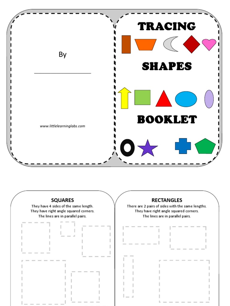 Tracing Shapes Booklet PDF Elementary Geometry Geometry