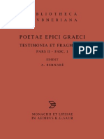 Alberto Bernabé ed. Poetae Epici Graeci Testimonia et Fragmenta, Pars II Orphicorum et Orphicis similium Testimonia et fragmenta, Fasciculus 1