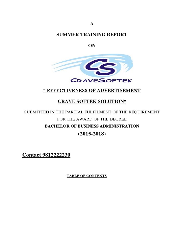 Effectiveness of Crave Softek Ads | PDF