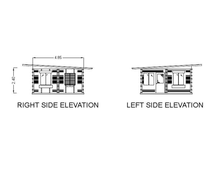 Elevation Drawings: Right & Left Side | PDF