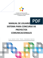 Manual de Usuario Del Sistema Para Concurso de Proyectos Comunicacionales