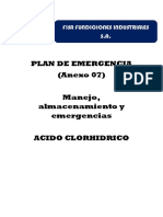 Plan de Emergencia Acido CLORHIDRICO