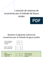 Ejemplo Gauss Jordan