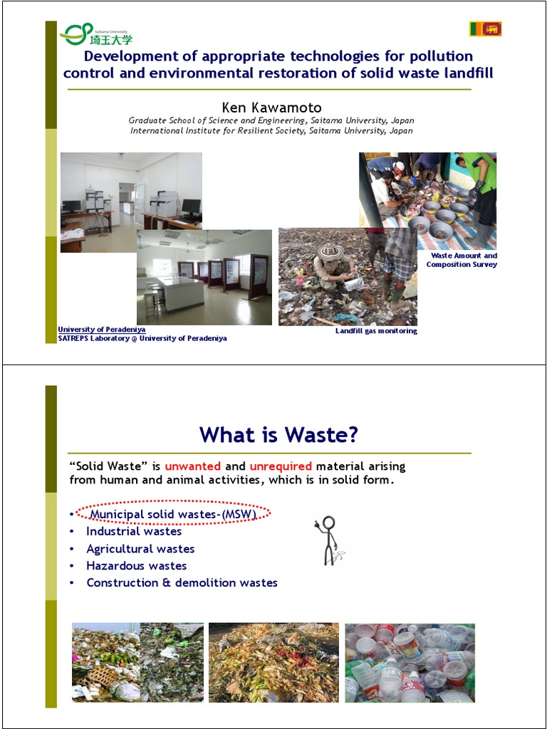 Solid Waste Management in Sri Lanka | PDF | Municipal Solid Waste ...