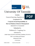 University of Teesside: Financial Reporting, Regulation & Analysis