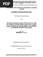 Technical Specification of 315-2500 KVA Distribution Transformer