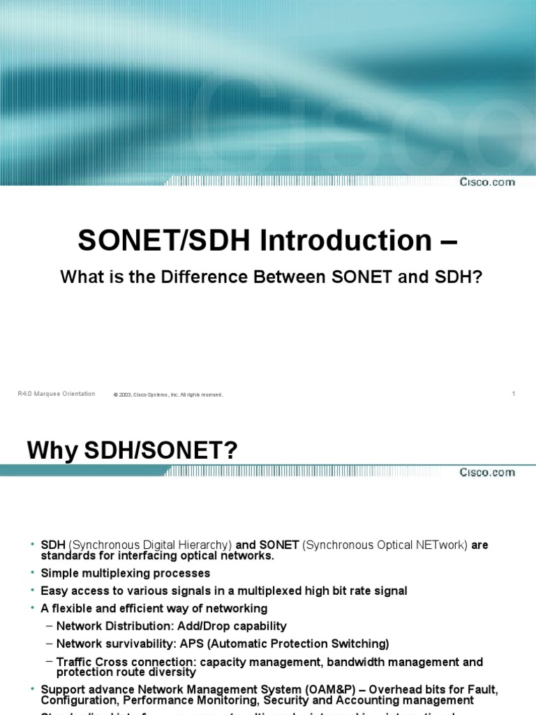 SONET/SDH Introduction - : What Is The Difference Between SONET and SDH ...
