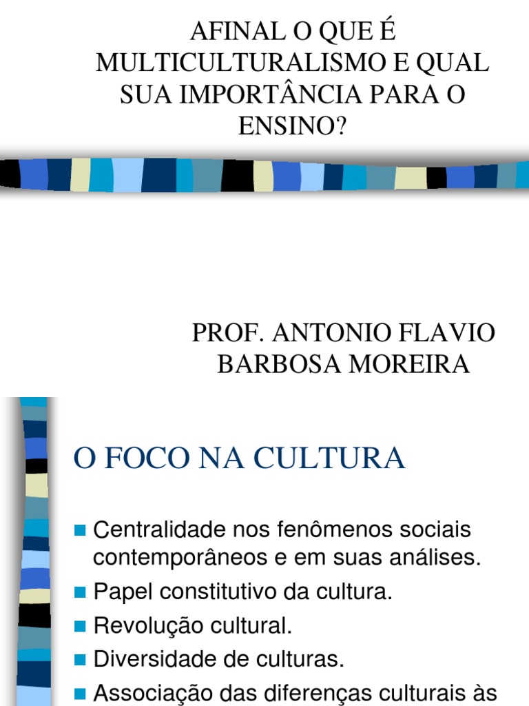 Multiculturalismo | PDF | Sociedade | Sociologia