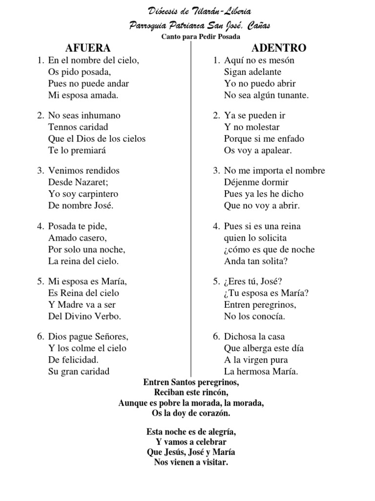 Canto Para Pedir Posada | María, madre de Jesús | Salvación