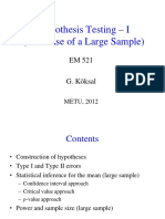 Hypothesis Testing I