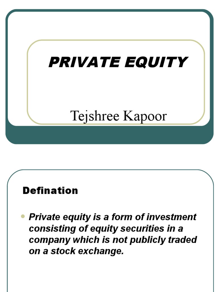 Understanding Private Equity Strategies | PDF | Private Equity ...