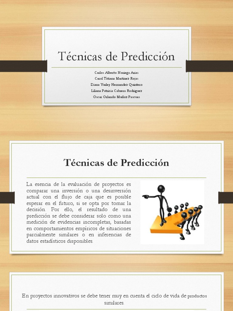 Técnicas de Predicción Presentación PDF Investigación de mercado Toma de decisiones