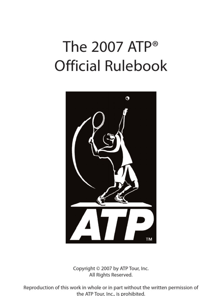 ATP Rulebook 2007 Referee Sports Competitions