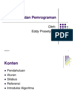 Algoritma Dan Pemrograman: Oleh: Eddy Prasetyo N