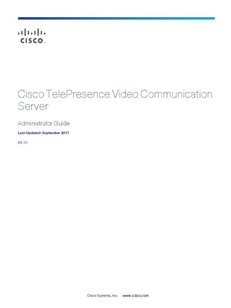 Cisco VCS Administrator Guide X8 10 PDF | PDF | Session Initiation ...