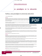 Python, Nuevo Paradigma en La Educación Universitaria: Python, New Paradigm in University Education