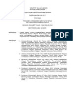 Permendagri No. 40 TH 2011 Tentang Pedoman Organisasi Dan Tata Kerja Satpol PP