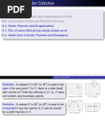 Line Integrals Fundamental Theorem and Independence of Path Conservative Fields and Potential Functions