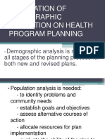 Application of Demographic Transition On Health Program Planning