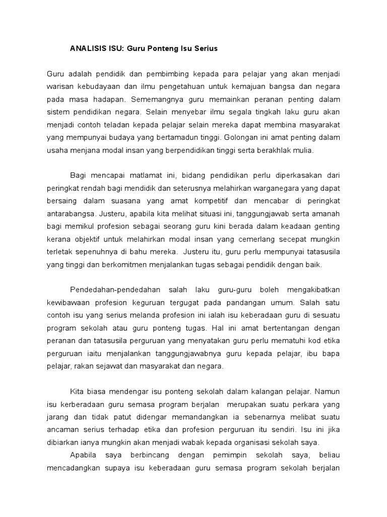 Analisis Isu Pdf