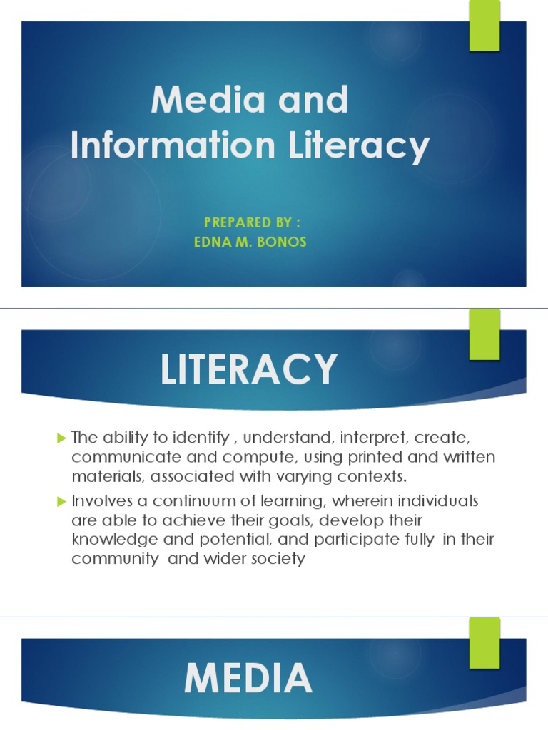 Media and Information Literacy | PDF