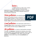 Water Pollution: Pollution, It's Also Called Smog. Some Air Pollutants Are