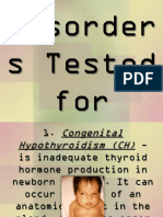 Disorder S Tested For Newborn