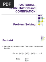 Factorial - Combination and Permutation