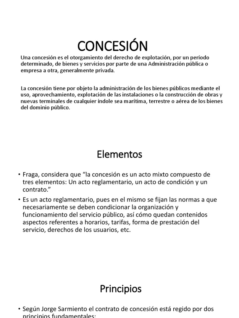 Definición y elementos de la concesión | PDF | Justicia | Crimen y ...