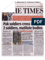 Indians Soldiers Beheaded by Pakistani Soldiers - May 2, 2017