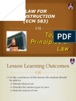 Topic 1a Week 1 - Principles of Law