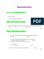 Reproduction: HKALE 1989 Biology Paper 1