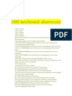 100 Keyboard Shortcuts